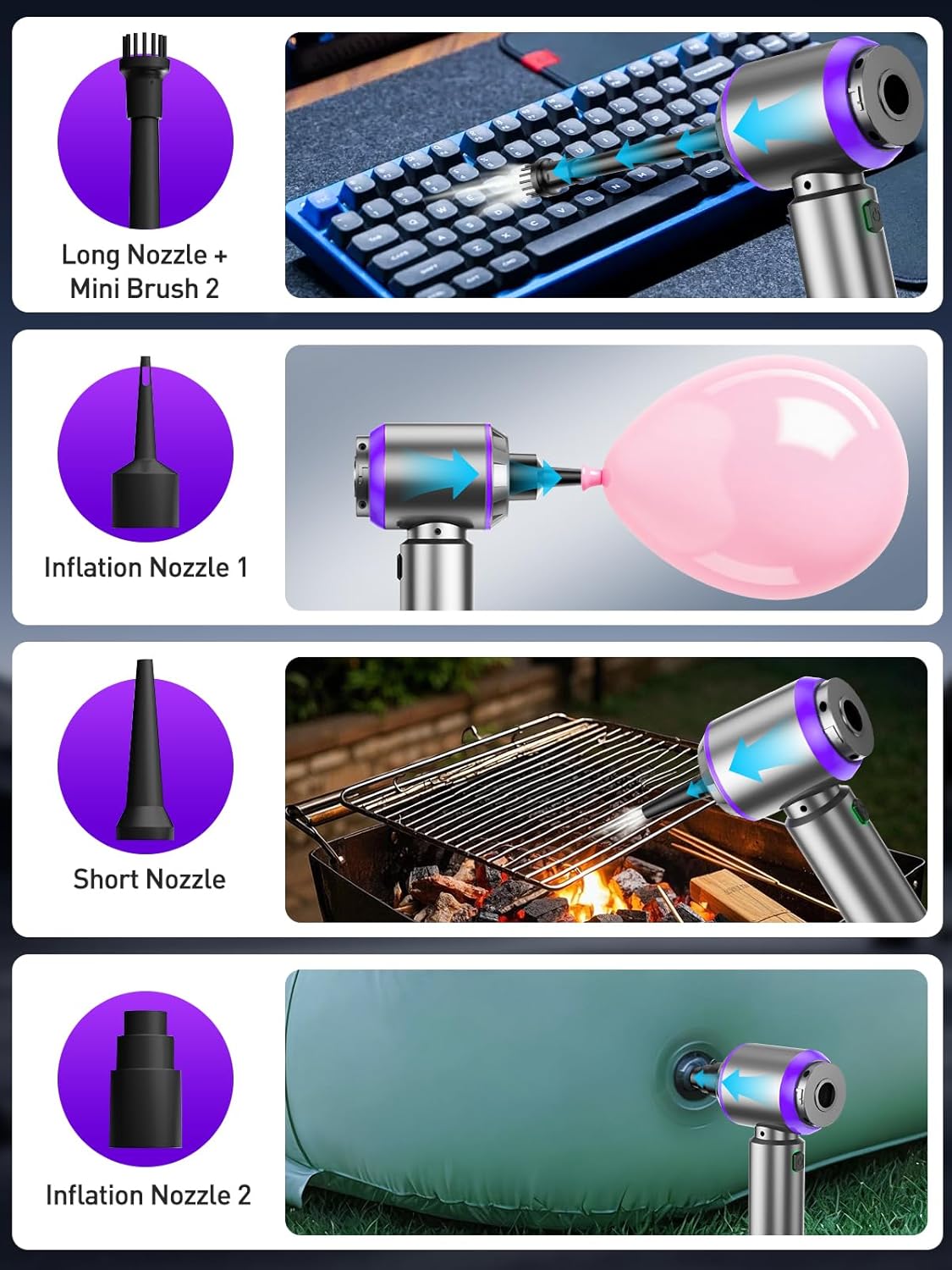 ONLYU Air Duster & Vacuum